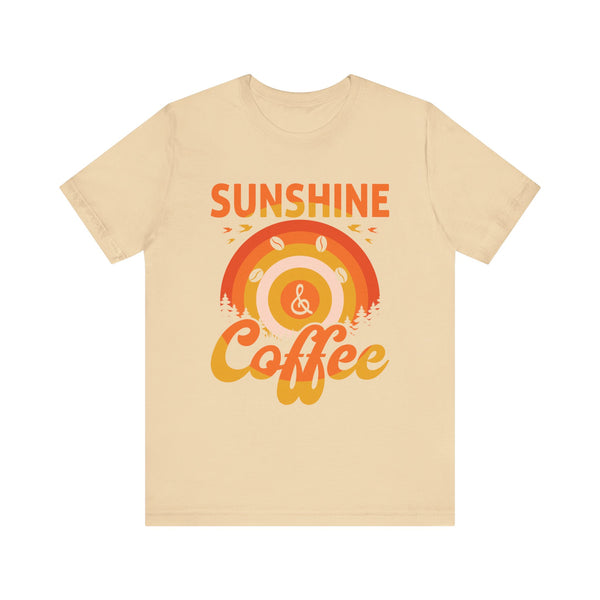 Sunshine and Coffee T-Shirt, Coffee Lover Shirt, Vacation Shirt, Beach Shirt, Summer Tee, Unisex Coffee Shirt