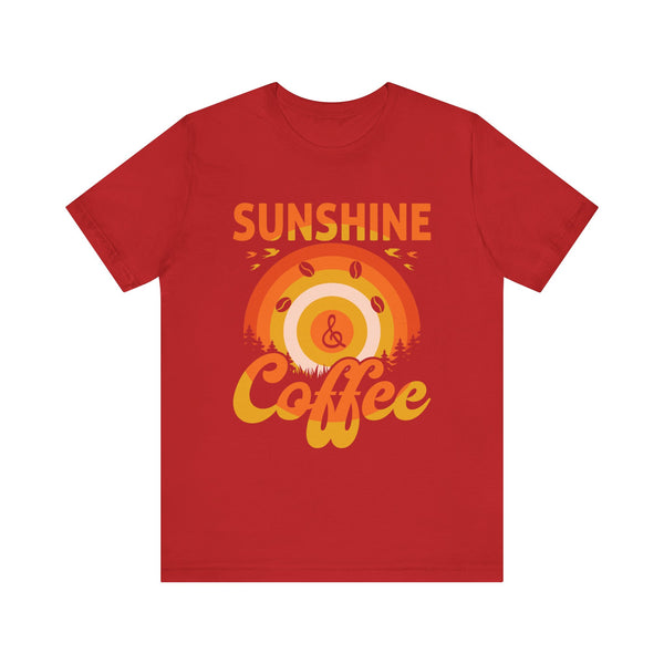 Sunshine and Coffee T-Shirt, Coffee Lover Shirt, Vacation Shirt, Beach Shirt, Summer Tee, Unisex Coffee Shirt