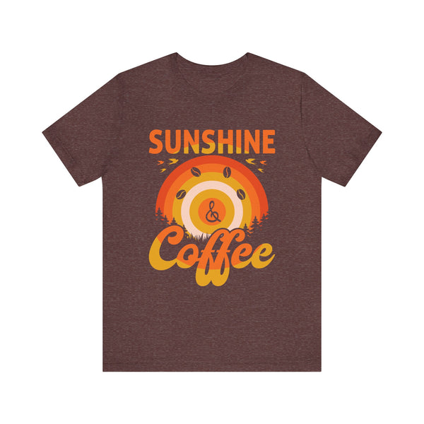 Sunshine and Coffee T-Shirt, Coffee Lover Shirt, Vacation Shirt, Beach Shirt, Summer Tee, Unisex Coffee Shirt