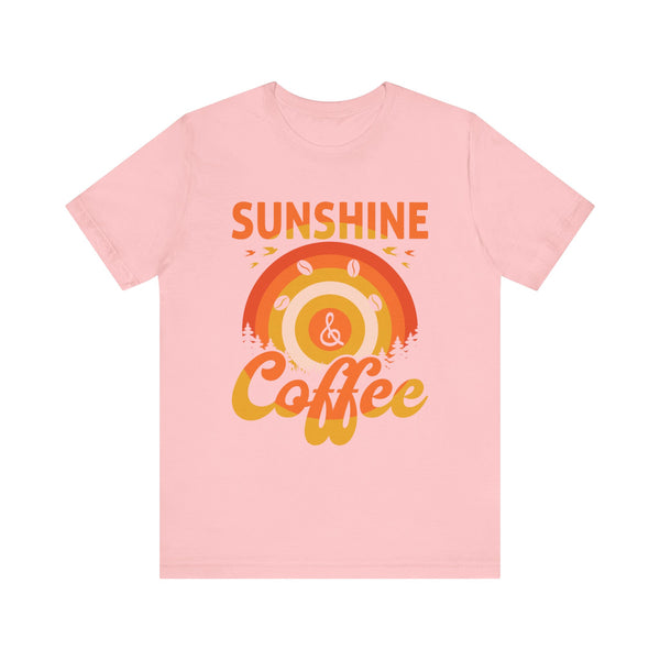 Sunshine and Coffee T-Shirt, Coffee Lover Shirt, Vacation Shirt, Beach Shirt, Summer Tee, Unisex Coffee Shirt
