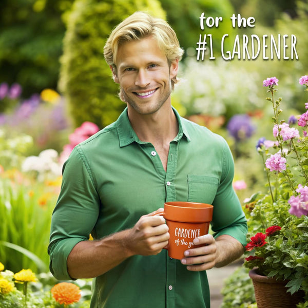 BLOOMINGTON Gardener Coffee Mug - Funny Plant Pot Mug With Shovel Spoon