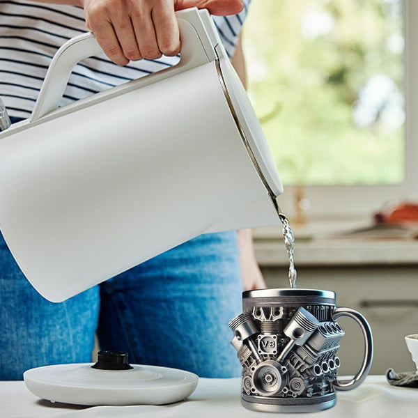 V8/V6 Creative Car Engines Stainless Steel Mug