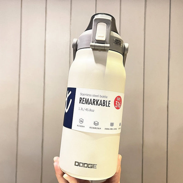 Dodge Thermos Bottle With Straw