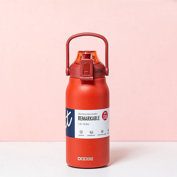 Dodge Thermos Bottle With Straw
