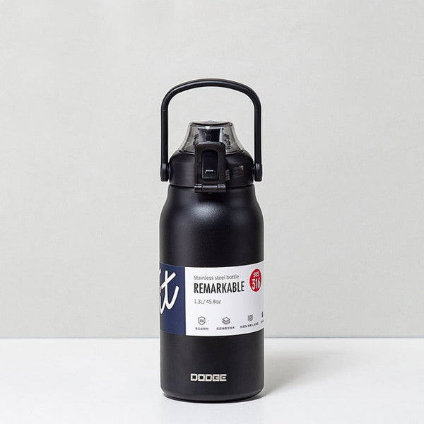 Dodge Thermos Bottle With Straw