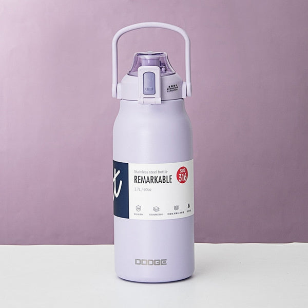 Dodge Thermos Bottle With Straw