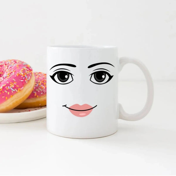 Game Inspired Man Woman Face Expression Ceramic Mug