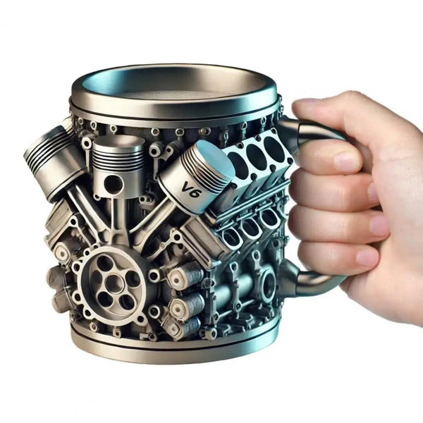 V8/V6 Creative Car Engines Stainless Steel Mug
