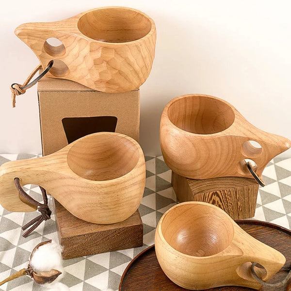 Jujube Wooden Handgrip Mug