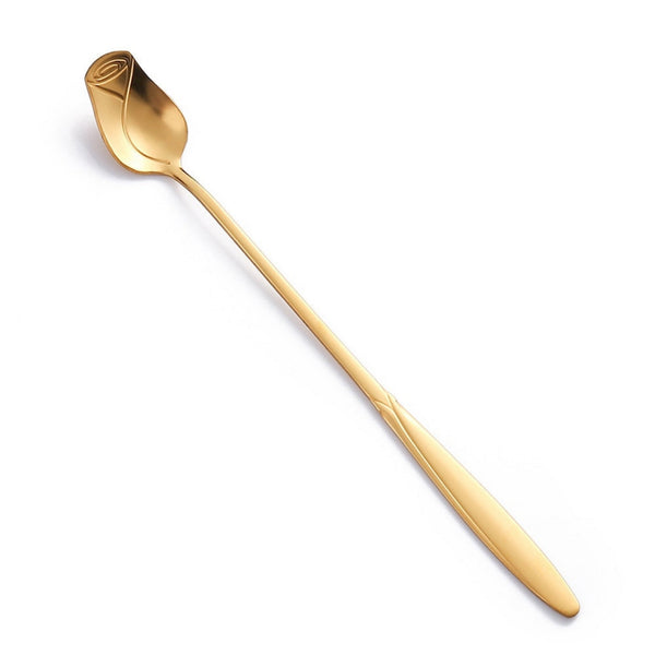 Dazzling Rose Stirring Stainless Steel Spoon