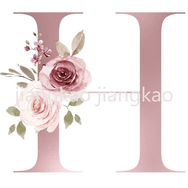 Floral Initial Name Personalized Enamel Mug