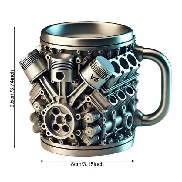 V8/V6 Creative Car Engines Stainless Steel Mug