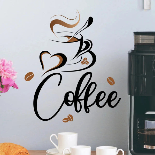 Home Cafe Coffee Cup Wall Sticker