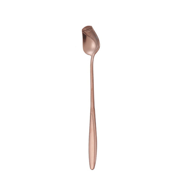 Dazzling Rose Stirring Stainless Steel Spoon