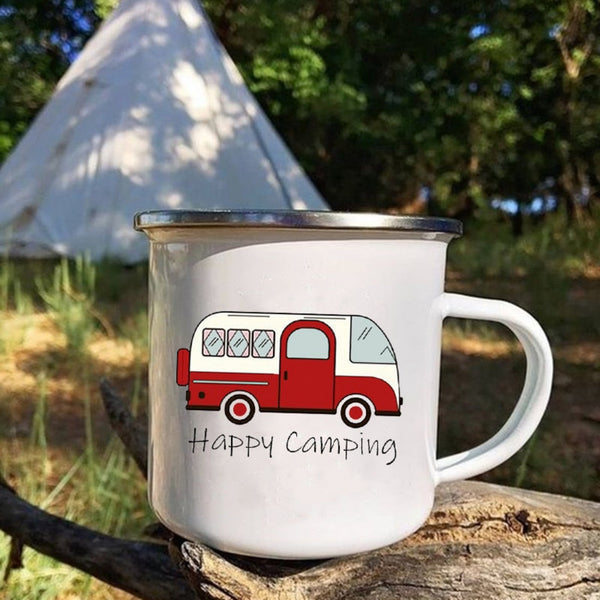 Happy Camping Caravan Camper Mug
