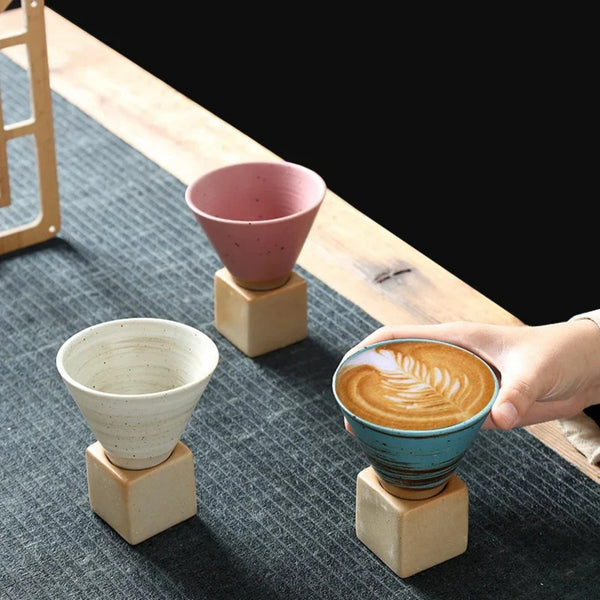 Conical Coffee Mugs With Stands