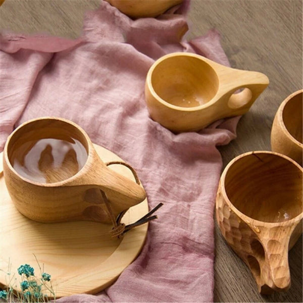 Jujube Wooden Handgrip Mug