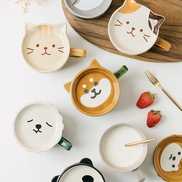 Bubbles Cat Pattern Mug With Lid