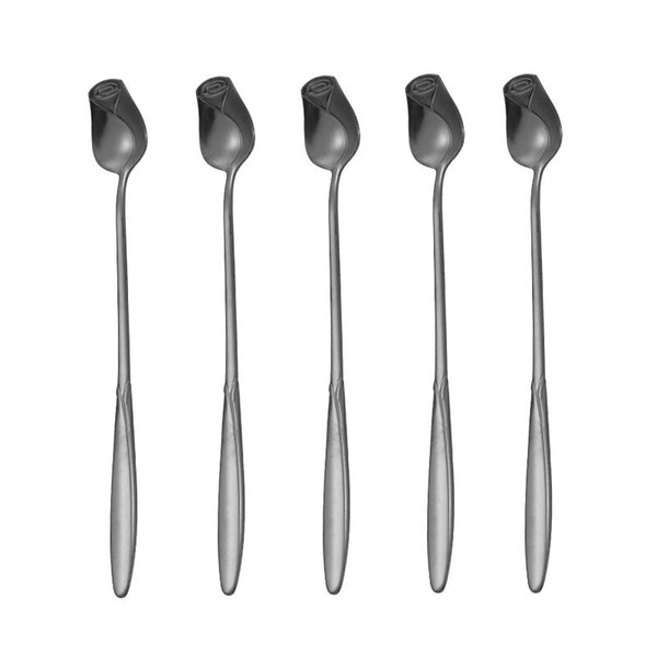 Dazzling Rose Stirring Stainless Steel Spoon Gift Set