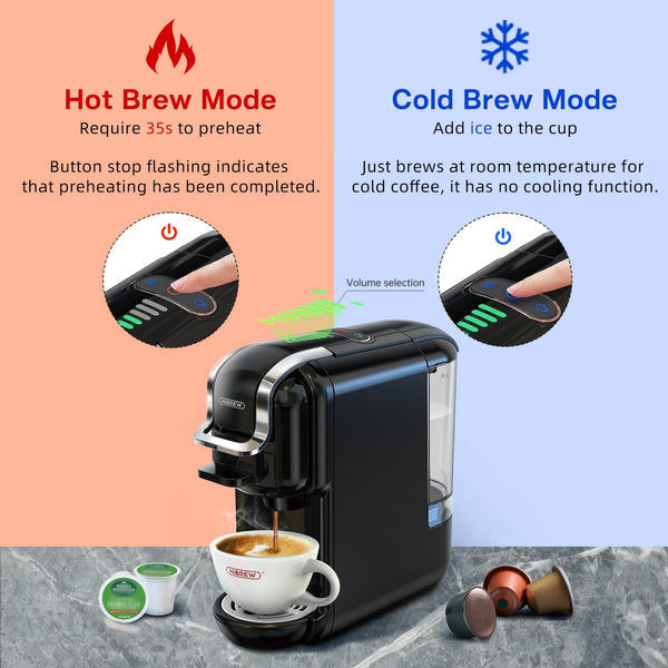 HiBREW 19Bar 5 in 1 Multiple Capsule Espresso Coffee Machine