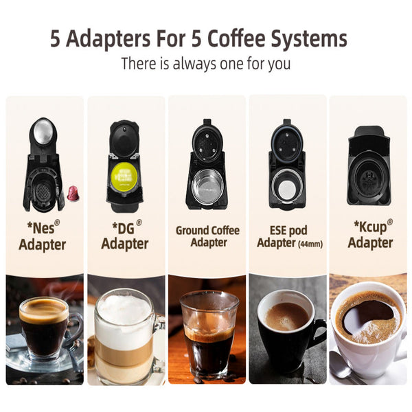 HiBREW 19Bar 5 in 1 Multiple Capsule Espresso Coffee Machine