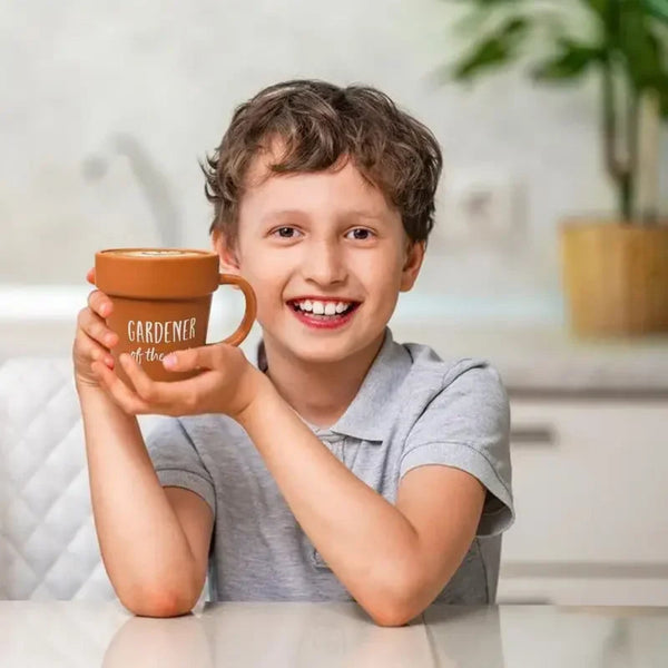 BLOOMINGTON Gardener Coffee Mug - Funny Plant Pot Mug With Shovel Spoon