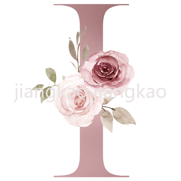 Floral Initial Name Personalized Enamel Mug