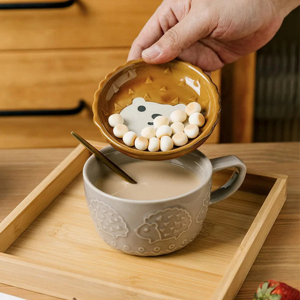Bubbles Cat Pattern Mug With Lid
