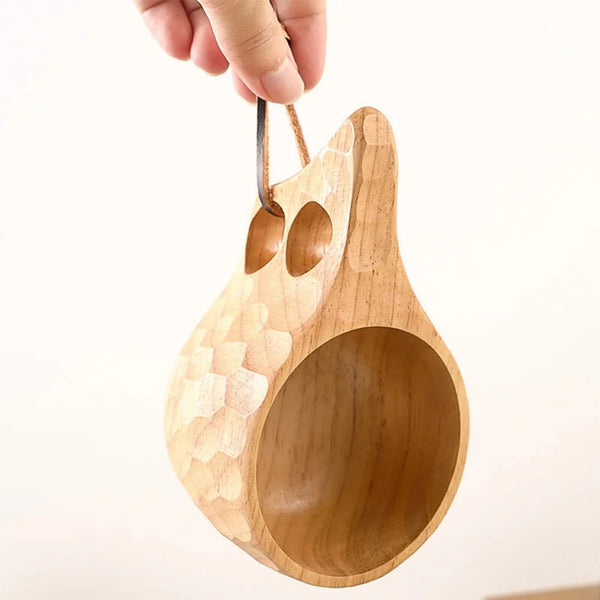 Jujube Wooden Handgrip Mug