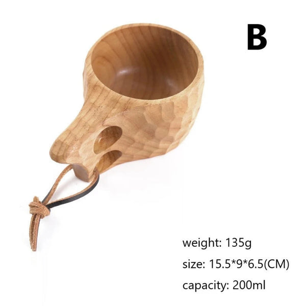Jujube Wooden Handgrip Mug