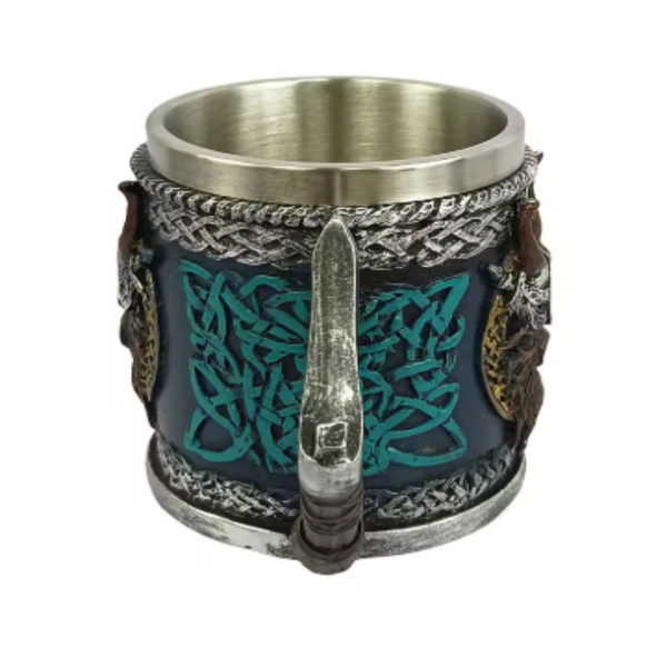 Warrior's Embrace: The Ultimate Viking Skull Drinking Mug