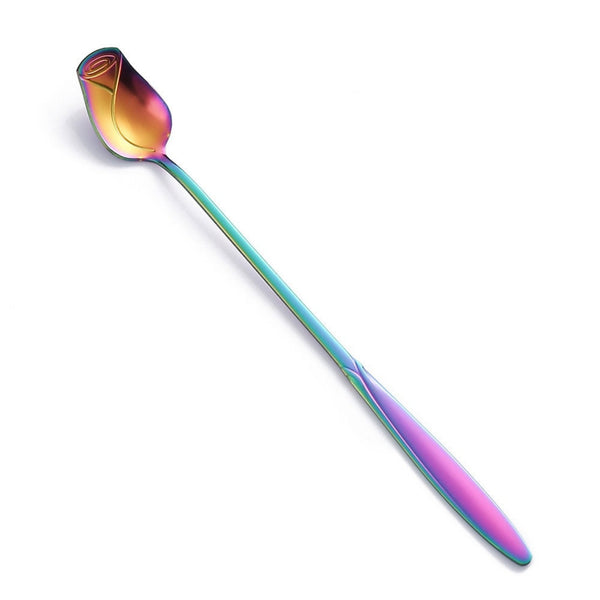 Dazzling Rose Stirring Stainless Steel Spoon