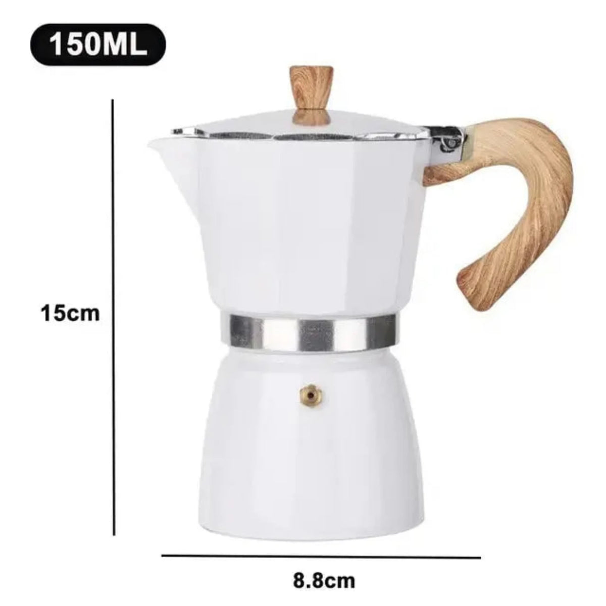 Moka Pot Espresso Maker 3 Cup Capacity Model Robusta - ShopiPersia