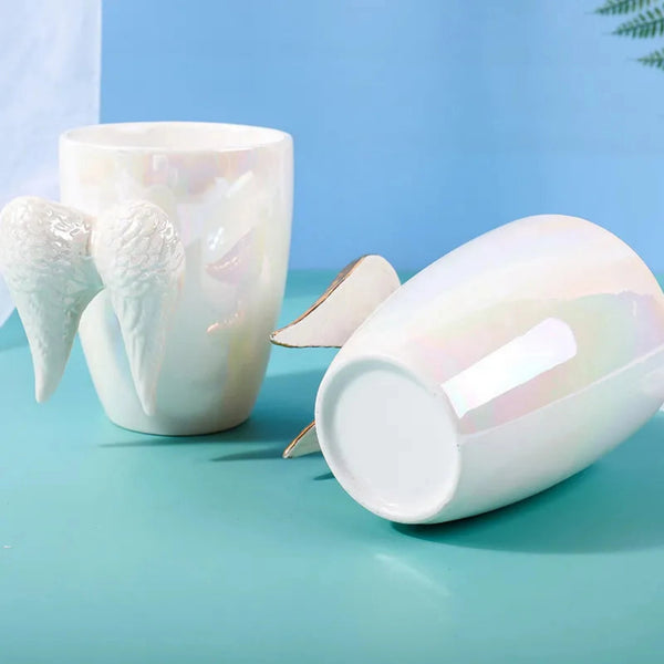 Angel Wings White Ceramic Mug