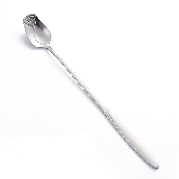 Dazzling Rose Stirring Stainless Steel Spoon