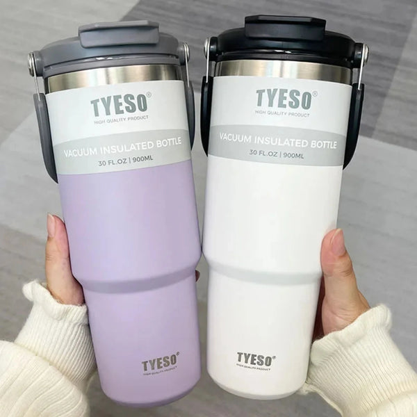 TYESO Stainless Steel Double-Layer Insulation Thermos Bottle
