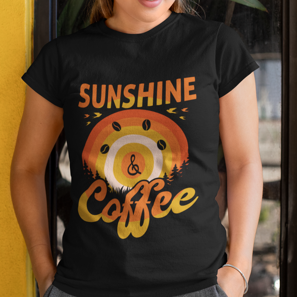 Sunshine and Coffee T-Shirt, Coffee Lover Shirt, Vacation Shirt, Beach Shirt, Summer Tee, Unisex Coffee Shirt