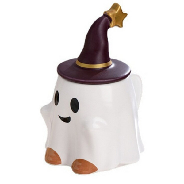 Cute Ghost Creative Ceramic Mug With Lid