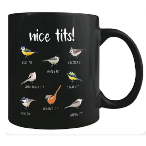 Nice Tits Bird Mug, Funny Bird Coffee Mug, Gift for Bird Lovers