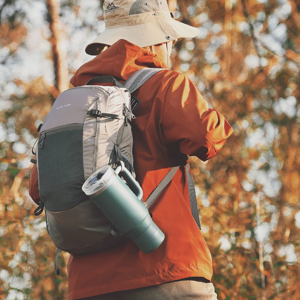 TYESO Large Capacity Vacuum Insulated Cup With Handle Retractable Straw