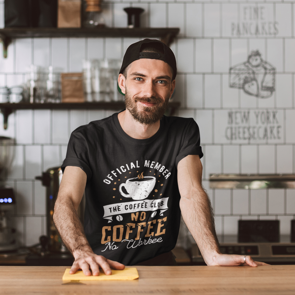Coffee Club Graphic T-Shirt/Unisex Coffee Cool Tee/Perfect Gift For Coffee Lover