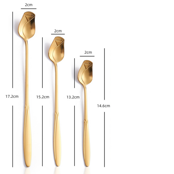 Dazzling Rose Stirring Stainless Steel Spoon
