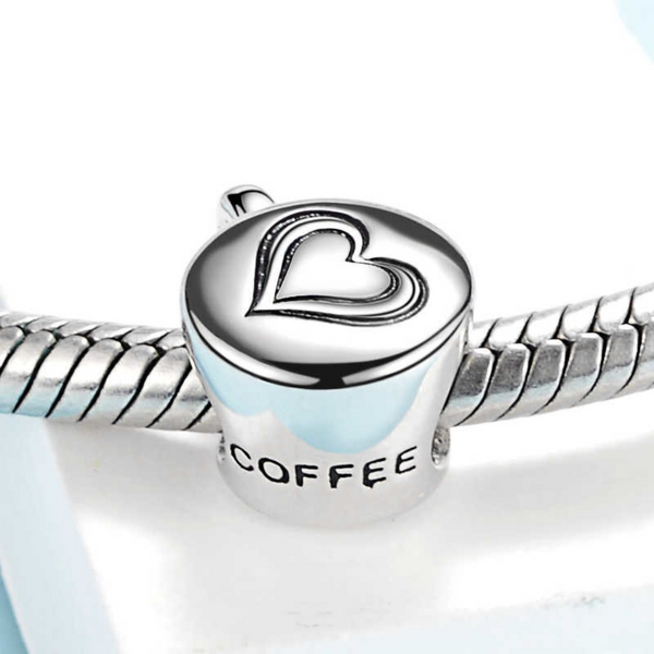 Luxyglo Heart Cappuccino Coffee Cup Charm