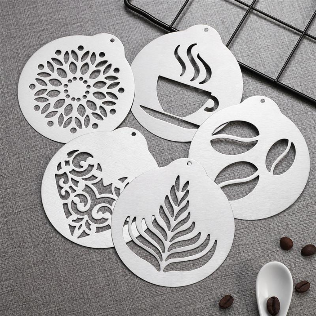 Coffee Stencils / Latte Art Stencil Cuts Graphic by atacanwoodbox ·  Creative Fabrica