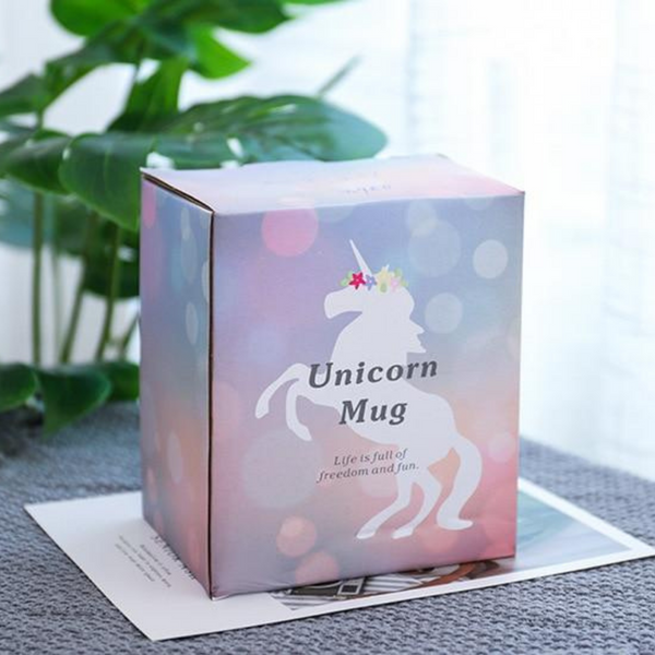 Crown Unicorn Mug With Spoon and Lace Lid