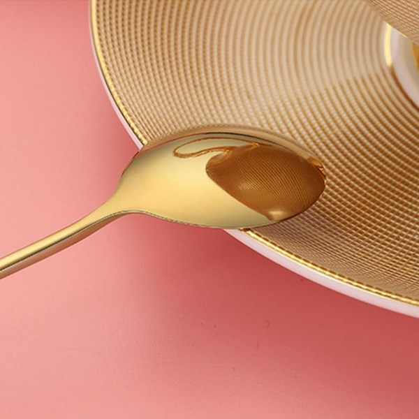 Colorful Lollipop Gold Spoon/Fork
