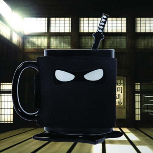 Ninja Mug Samurai Spoon And Ninja Star Coaster