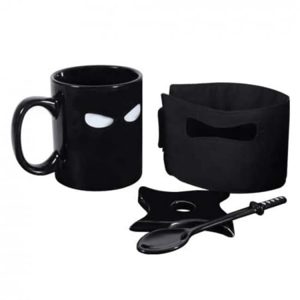 Ninja Mug Samurai Spoon And Ninja Star Coaster