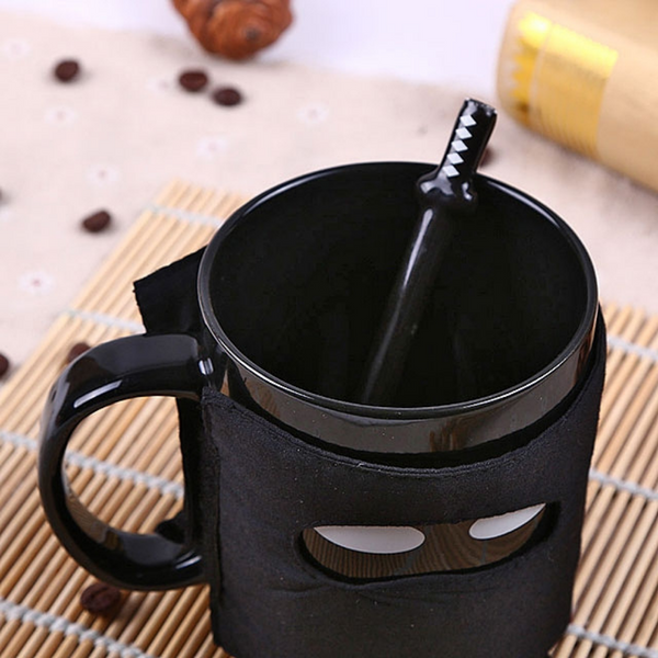 Ninja Mug Samurai Spoon And Ninja Star Coaster
