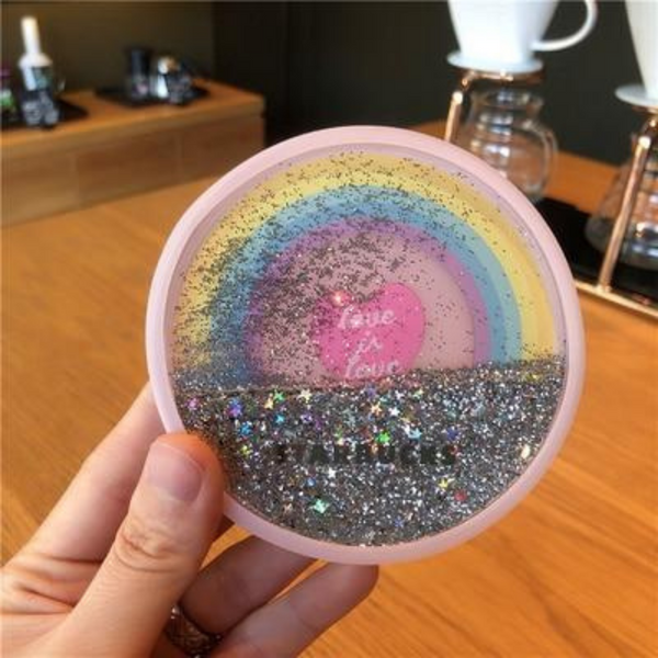 Sparkling Glittering Nature Quicksand Coasters